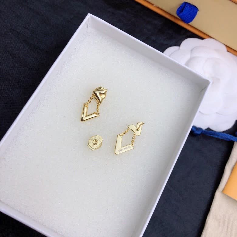 Louis Vuitton Gold Tone Earrings